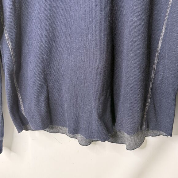 Vince Mens Pullover Size M Navy Long Sleeve Sweater Cotton Preppy Minimalist - Picture 3 of 12